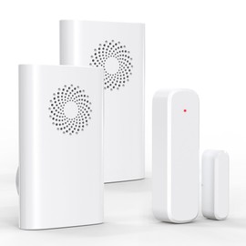 Wireless Door Chime for Business Entering, Door Open Alarm for Kid/Toddler Home Safety (500ft Range 51 Ringer) Door Dinger Buzzer Alert, 2 Receivers +1 Sensor