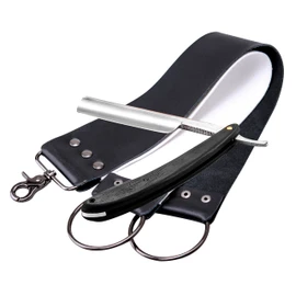 Grandslam Straight Razor Shave Ready Handmade Sharpened, 420 Steel Straight Razor Blade, 2 Layers Long Leather Canvas Strop, Sharpening Stone,2 Side Grit 3000 Waterstone Knife Sharpener