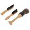 3pcs Barber Brush Set Professional Soft Bristles Portable Barber Neck