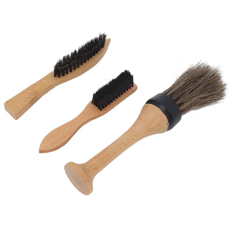 3pcs Barber Brush Set Professional Soft Bristles Portable Barber Neck