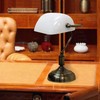 Anmire White Glass Bankers Lamp Shade Replacement Cover or Banker's