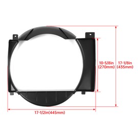 HECASA Radiator Cooling Fan Shroud Compatible with 1987-2001 Jeep Cherokee Wagoneer Replacement for CH3110104 52027501AB 52027501AC PP Plastic Black