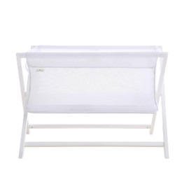 BreathableBaby Breathable Mesh Portable Sleeper — White — Bigger Than a Bassinet, It's Cradle Size — from Bedside to Travel — Easy Fold & Go — Newborn to 6 Months — Greenguard Gold Certified