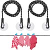 Clothes Drying Rope Line with Suction Cup,2Pcs Clothesline with Suction