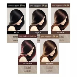 The Saem [더샘] 실크 헤어 컬러 크림 새치커버 (5color) [3N흑갈색] [The Saem] Silk Hair Color Cream Gray Hair Cover (5 colors) [3N Dark Brown]
