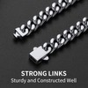 Silver Necklace Chain Cuban Link Necklace for Boyfriend Curb Chains