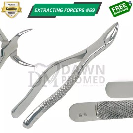 DawnProMed Dental Extracting Forceps #69 For Upper Lower Roots & Fragments Inst German Gr