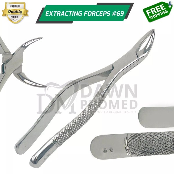 DawnProMed Dental Extracting Forceps #69 For Upper Lower Roots &