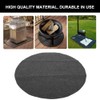 36in Round Shape Gary Barbecue Mat Oil Resistant BBQ Floor