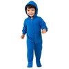 Footed Pajamas - Brilliant Blue Infant Hoodie Fleece One Piece