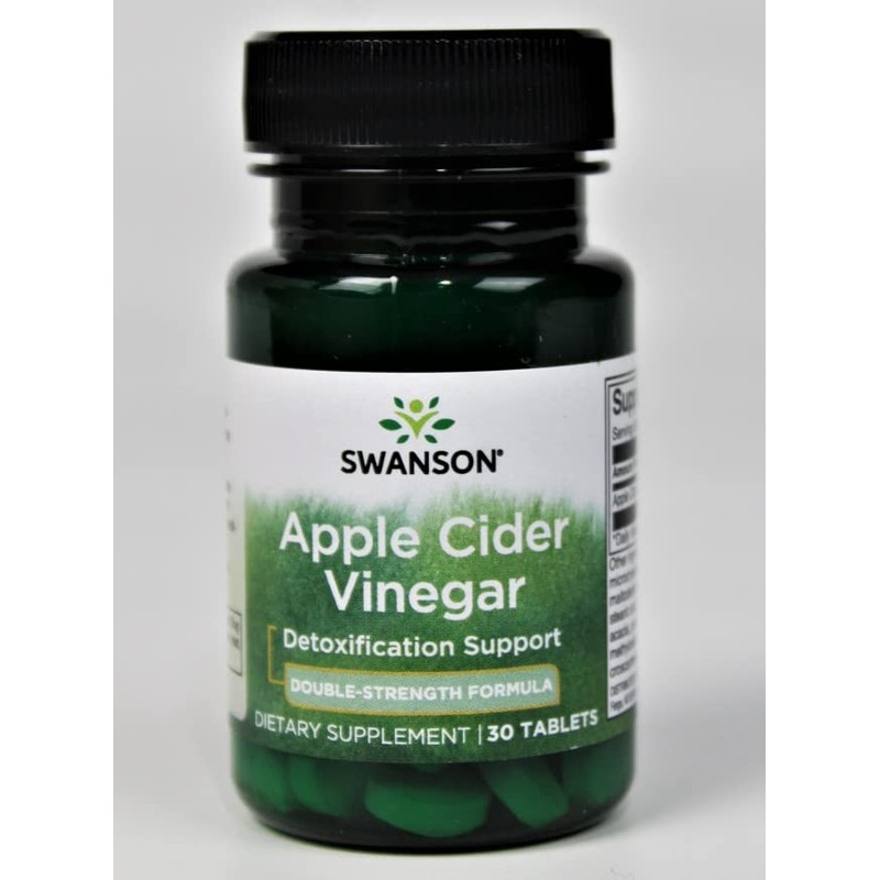 Swanson Double-Strength Apple Cider Vinegar 200 Milligrams 30 Tabs