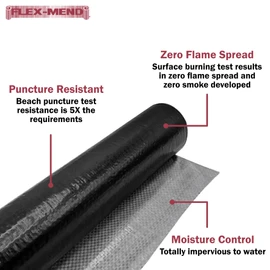 Lumintrail Mobile Flex Bottom Board Mobile Home Underbelly Wrap Repair | 30" x 100ft | Durable Polyethylene Vapor Barrier for Mobile Home, RV, Trailers, Campers | with a Keychain Light