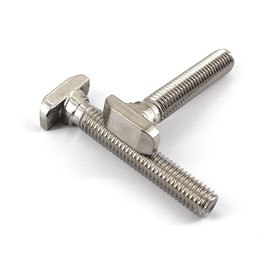 20Pcs M8x50mm 304 Stainless Steel T-Slot Bolt 40 Series Aluminum Profile T-Shaped Screw Bolt Fastener 17.8mm Head Size