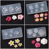 5pcs Silicone Nail Molds Flower Nail Mold Plumeria Cherry Blossom