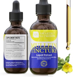 SN SMARTFIT NUTRITION Mullein Leaf Extract - Mullein Drops - Lung Cleanse - Supplement for Respiratory System Support & Healthy Mucous Membranes - Verbascum Densiflorum - 2 oz