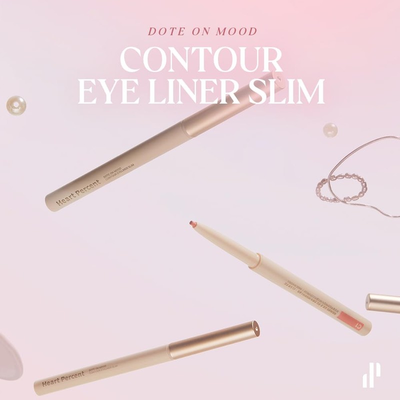 Heart Percent Dot On Mood Contour Eye Liner Slim Waterproof