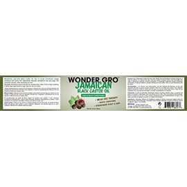 Grasa Capilar Acondicionadora de Peinado de Aceite de Ricino Negro Jamaicano, 12 fl oz - Excelente para Fortalecer - Terapia de Mega Crecimiento Capilar por Wonder Gro