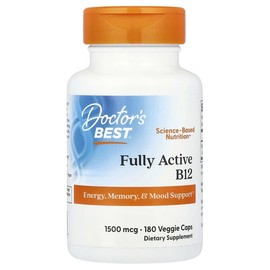 Doctor's Best, Fully Active B12, 1,500mcg, 180 Veg Capsules / Doctor's Best (닥터스베스트), 완전 활성 B12, 1,500mcg, 베지 캡슐 180정