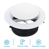 PATIKIL 5 Inch Round Air Vent, Adjustable Ceiling Diffuser Grill