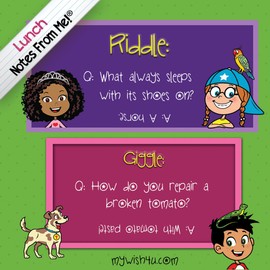 Notes From Me! 101 Tear-Off Lunch Box Notes for Kids, Riddles & Giggles, Fun & Educational, Motivational, Thinking of You, Summer Camp, Back to School Essential, Bored Kids Activity, Ages 8+