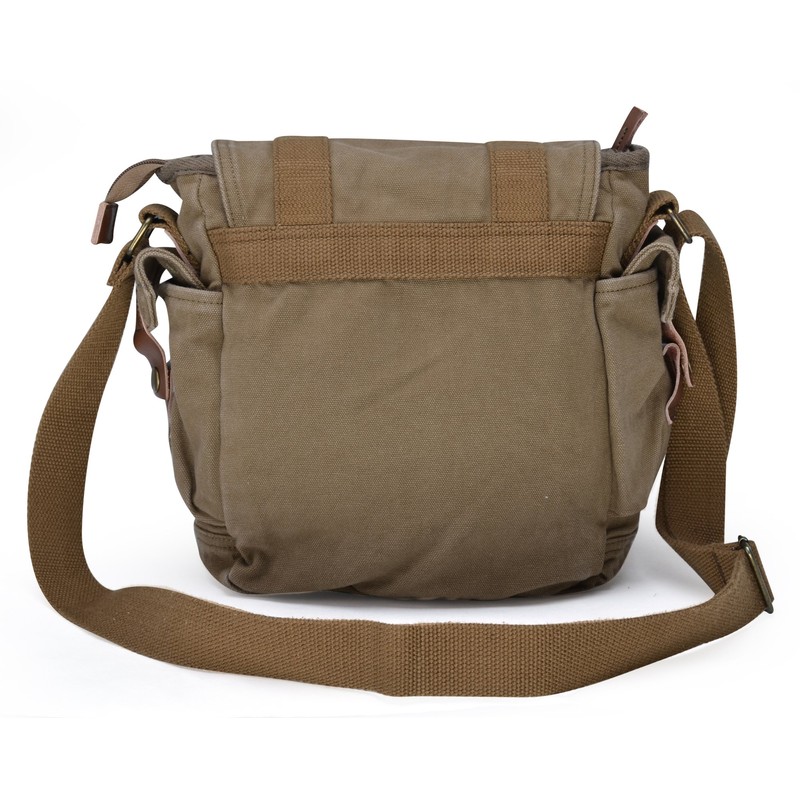 GOOTIUM Canvas Messenger Bag - Small Vintage Shoulder Purse Crossbody