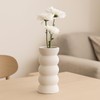 APOMOONS Ceramic Vase White Flower Vase 20 x 8 x