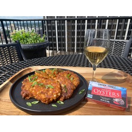 Crown Prince Natural Smoked Oysters with Red Chili Pepper, 3 Oz Cans (Pack Of 18)