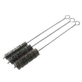 Grip 3 pc Stainless 16" Tube Brush Set - Cleaning Spray Guns, Paint Equipment, PVC, Aluminum and Copper Piping, Tubing