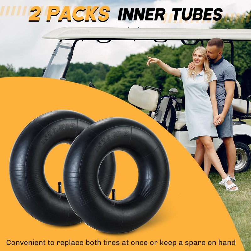 weyleity 2 Pack 15x6.00-6 Inner Tube | Durable Replacement Tire