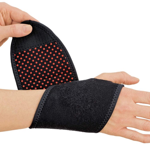 Collections Etc Therapeutic Wraparound Far Infrared Wrist Support - Enhance Circulation, Reduce Inflammation, Ease Stiffness