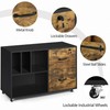 Yaheetech File Cabinets Large Rolling Filing Cabinet Printer Stand on