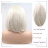 Angle Lucky White Bob Wig for Women Synthetic Lace Front
