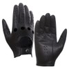 Harssidanzar Men's Leather Driving Gloves, Soft Unlined Gloves, GM026CA, Black,