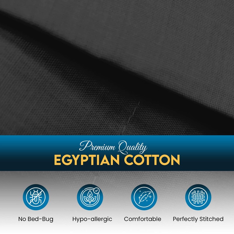 Sunshine Comforts Egyptian Cotton Flat Sheets Breathable, Anti Wrinkle, Shrink