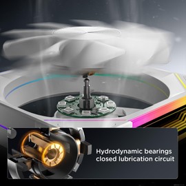 AsiaHorse AMICIPro 120mm ARGB PC Fans,Ultra-Quiet Operation <30dB, 1800 RPM HDB Bearings, 12 LED Lights, Aura SYNC Compatible for Enhanced Cooling and Visuals (Non-Illuminated Blade)