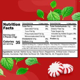 Starlight Peppermint Candy 2lb Bucket - Individually Wrapped Mints for Valentine’s Gift Bags & Easter Baskets - Red & White Bulk Hard Candy for Office Bowls & Christmas Treats (Approx 160 Pcs)