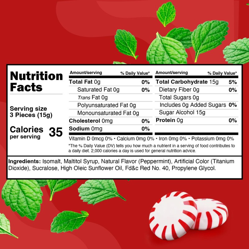 Starlight Peppermint Candy 2lb Bucket - Individually Wrapped Mints for