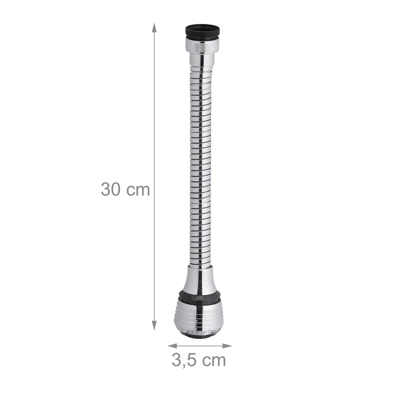 Relaxdays Tap Extension, Flexible Economy Attachment, 2 Jet Types, 4
