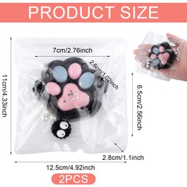 Kawaii Cat Paw Squeeze Toy, Cat Paws Stress Relieving Sensory Toy, Soft Cat Paw Squeeze Toy, Home Office Relaxation Gift (Style 2)