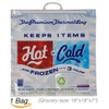Hot Cold Bag | Insulated Thermal Cooler, Grocery Size, Red/Blue