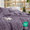 Bedsure Tufted Boho Comforter Set King Size - Grayish Purple