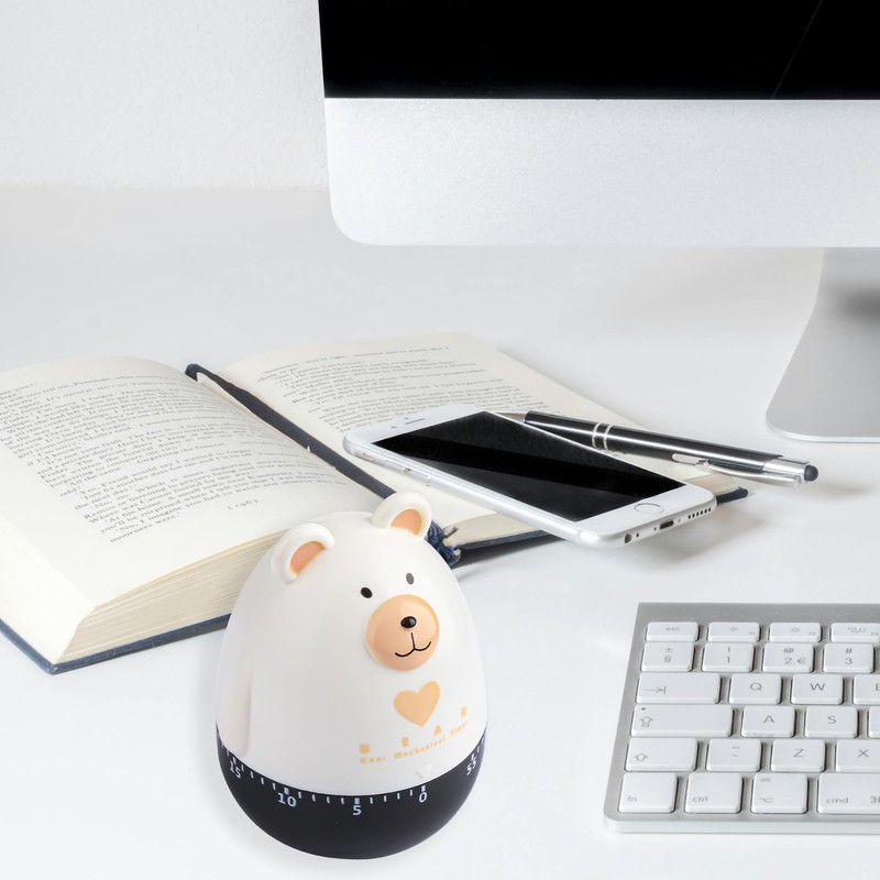 Thyonta Bear Clockwork Timer Cartoon Animal Kitchen Reminder Timer Suitable