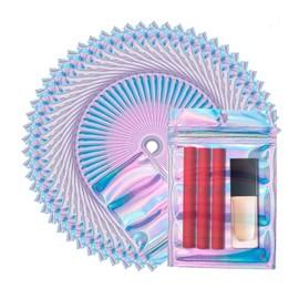 200 Bolsas Holográficas Coloridas De 12 X 7,5 Cm, Bolsas Autosellables, Bolsas Herméticas Holográficas Multiusos Con Agujeros Para Colgar Y Sellado Reutilizable