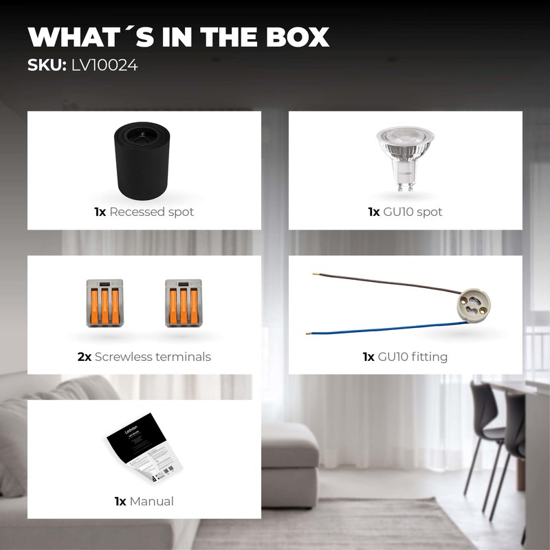 Ledvion - LED surface-mounted spotlights, round, dimmable, 5 W, RGBWW,