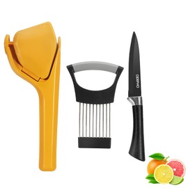 lemon squeezer,Portable Manual Citrus Squeezer Kit With Lime Squeezer,Lemon Slicer and Paring Knife,Easy to Juice Lemons,Limes,Oranges,Tangerines and Other Fruits Kitchen Gadgets.