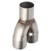 Dual Exhaust Adapter Connector, Exhaust Pipe, Universal Stainless Exhaust Y