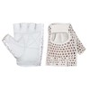 Kango Fitness Leather Padded Crochet Fingerless Weight Lifting Exercise Gym