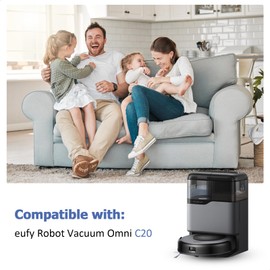 12 Pack Replacement Parts Dust Bags Mop Pads for eufy C20 Omni Robot Vacuum, 6 Dust Bags, 6 Mop Pads