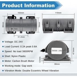 MXBAOHENG Electric Vibration Motor 3800RPM Vibration Motor with Adjustable Speed Vibrating Motor Made of Aluminium Alloy for Feeder / Vibration Screen / Massage Bed / Mining / Metallurgy
