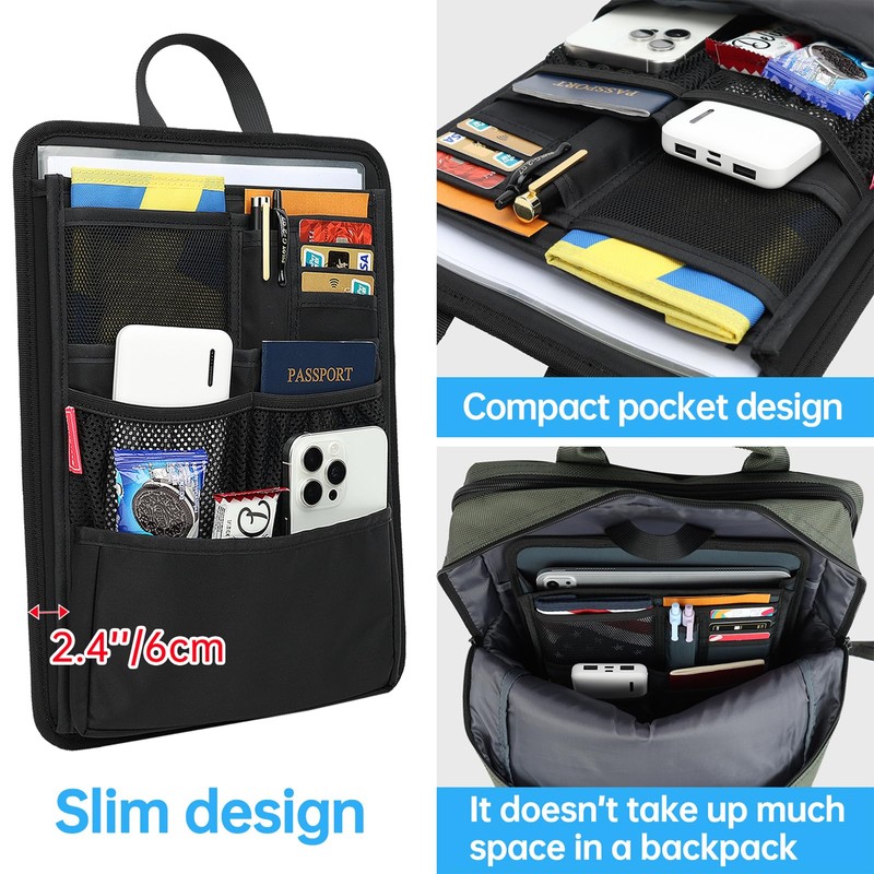 DELTAMANN Slim Rugged Backpack Organizer Insert for Business Casual Men